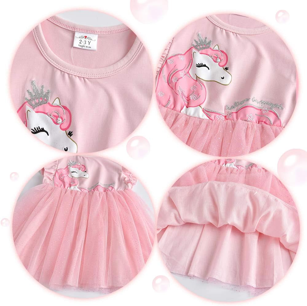 Girls Dresses for Winter Long Sleeve Toddler Girls Clothes Party Tulle Dresses for Girls 3-12 Years