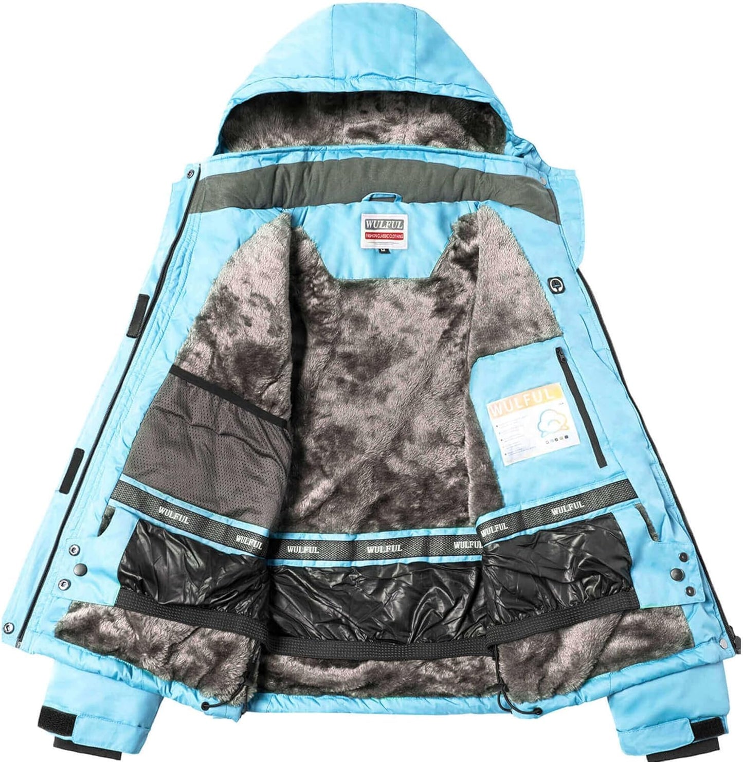 Women'S Waterproof Ski Jacket Warm Winter Coats Windproof Winter Jackets for Women Fleece Lined Windbreaker with Hood