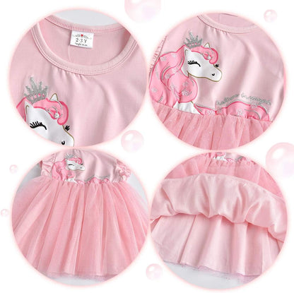 Girls Dresses for Winter Long Sleeve Toddler Girls Clothes Party Tulle Dresses for Girls 3-12 Years